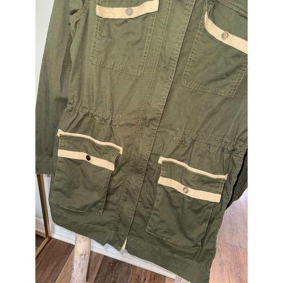 CAbi Army Green Utility Military‎ Anorak Cotton Blend Lightweight Jacket Small - Picture 5 of 10